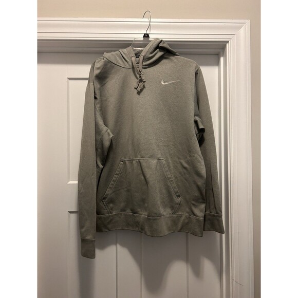 Men's Nike Therma Fit with Dri-Fit Fleece Pullover Hoodie Size Large Gym Logo - Picture 1 of 4